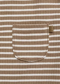 Striped cotton bodysuit