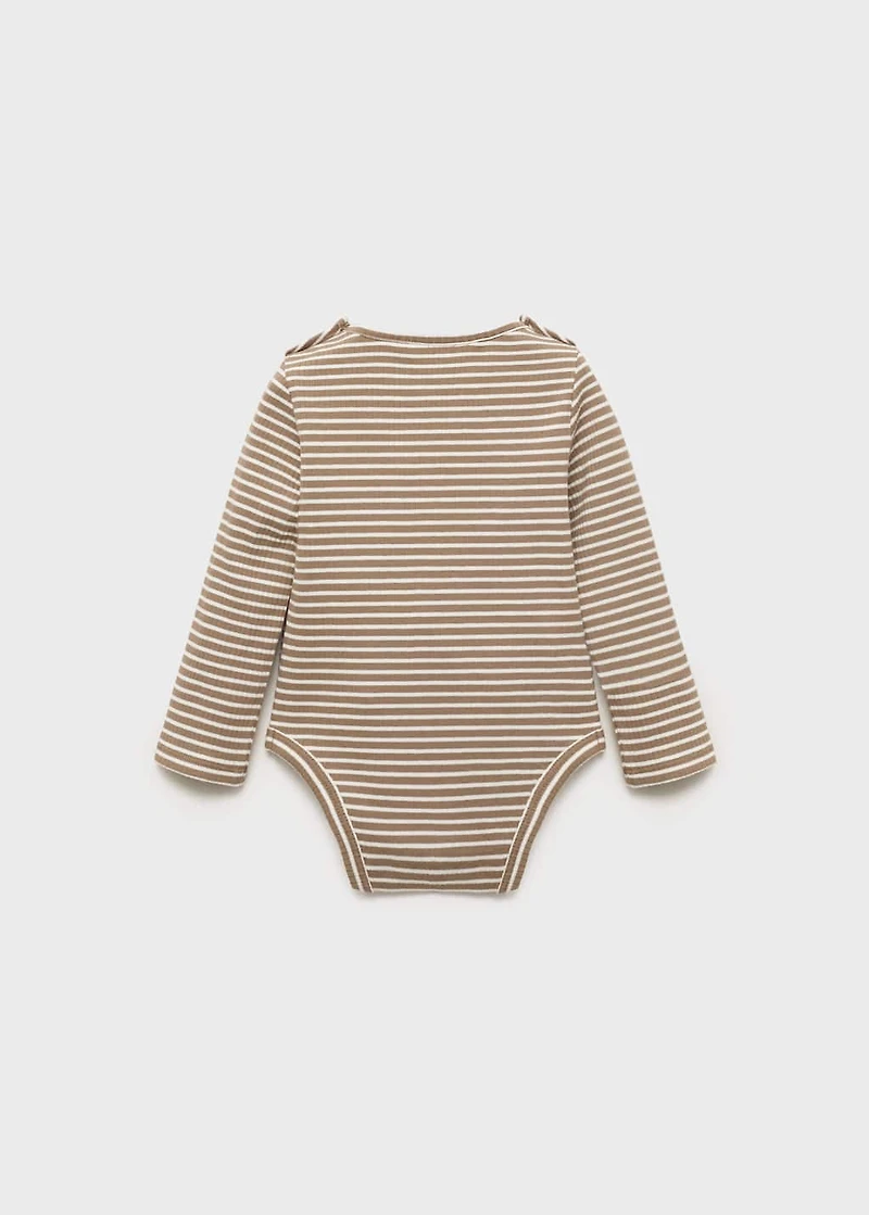 Striped cotton bodysuit