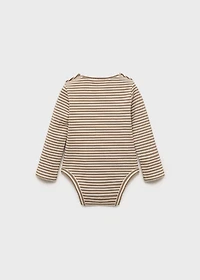 Striped cotton bodysuit