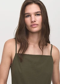 Cotton top with waist tie