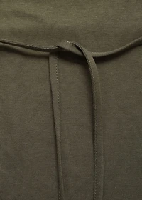 Cotton top with waist tie