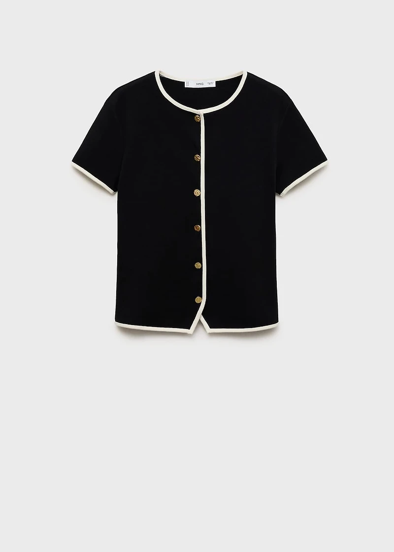 Cotton t-shirt with contrasting trim