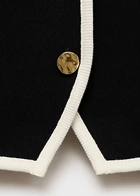 Cotton t-shirt with contrasting trim
