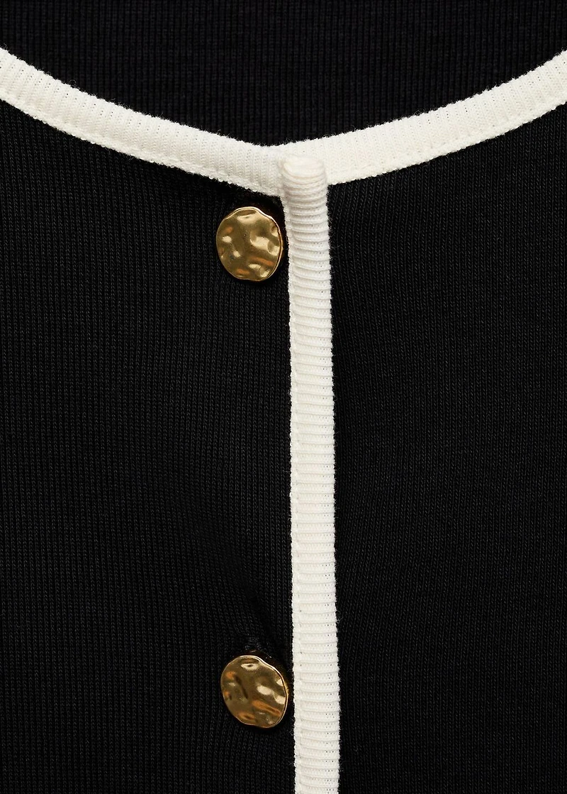 Cotton t-shirt with contrasting trim