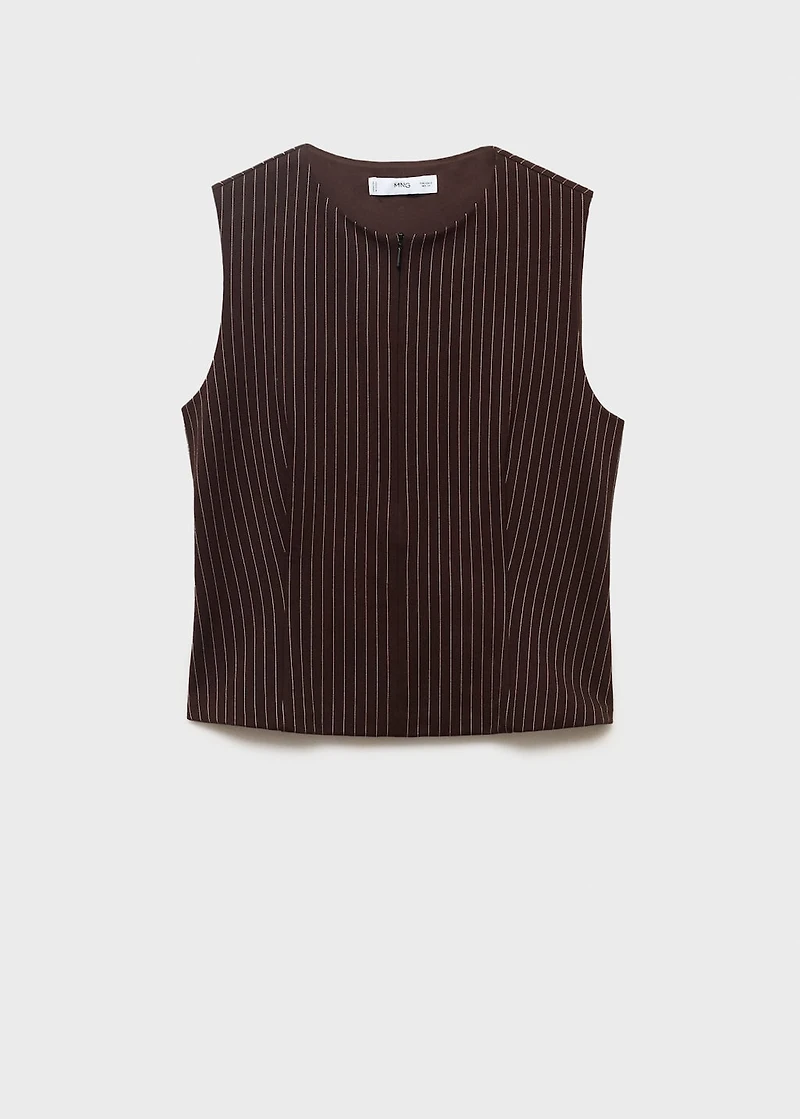 Fitted zip-up top