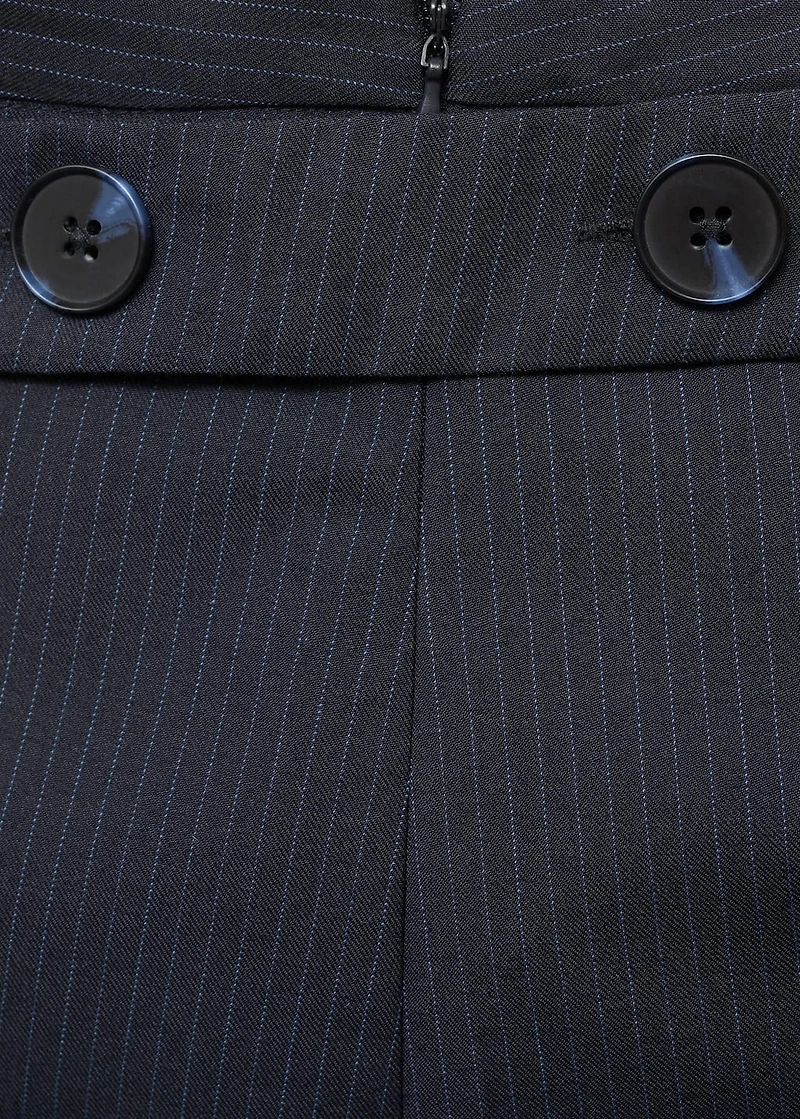 Pinstriped short skirt
