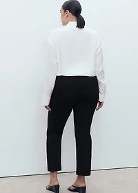 Straight-cut crop pants