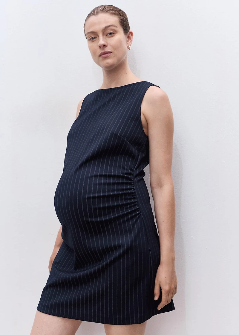 Short pinstripe dress