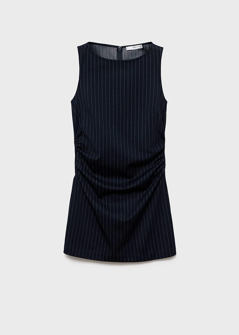 Short pinstripe dress
