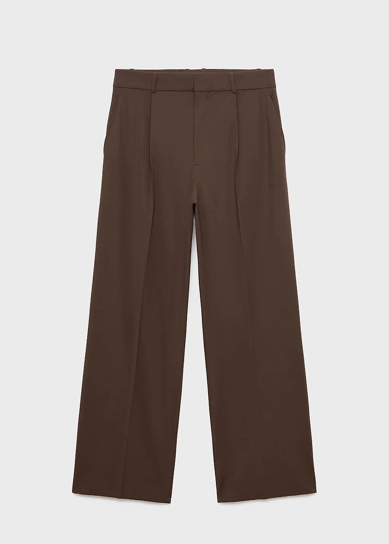 Low-rise wide-leg pants