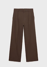 Low-rise wide-leg pants