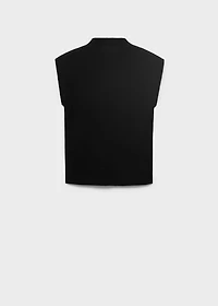 Perkins-neck knitted top