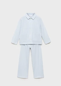 Striped cotton long pyjama
