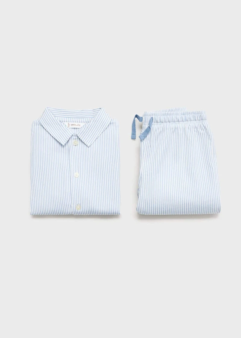 Striped cotton long pyjama