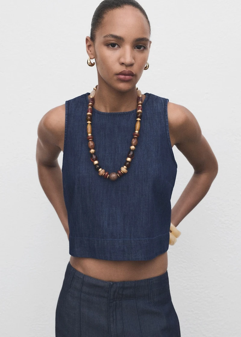 Denim crop top