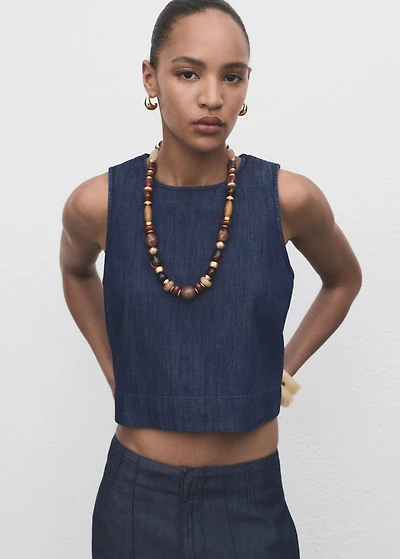 Denim crop top