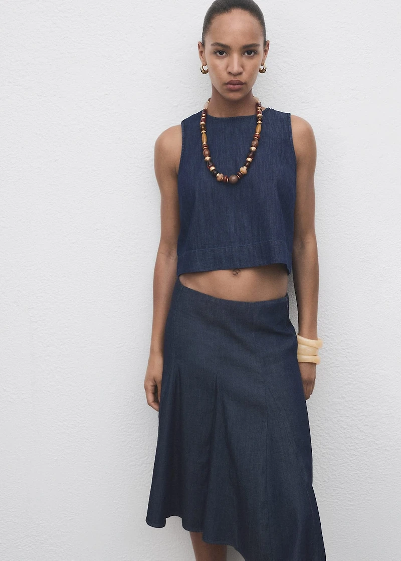 Denim crop top