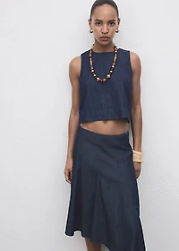 Denim crop top