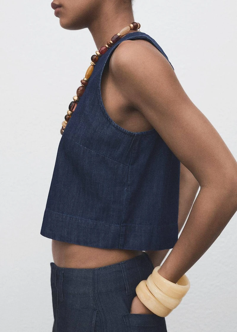 Denim crop top