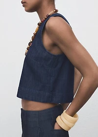 Denim crop top