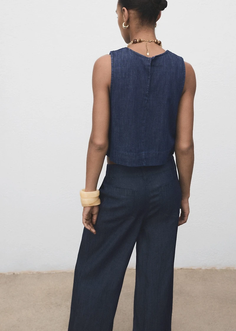 Denim crop top