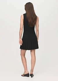Pleated short dress
