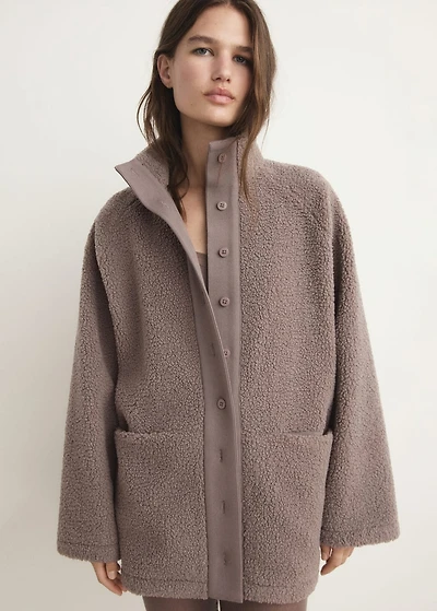 Sherpa buttoned cardigan
