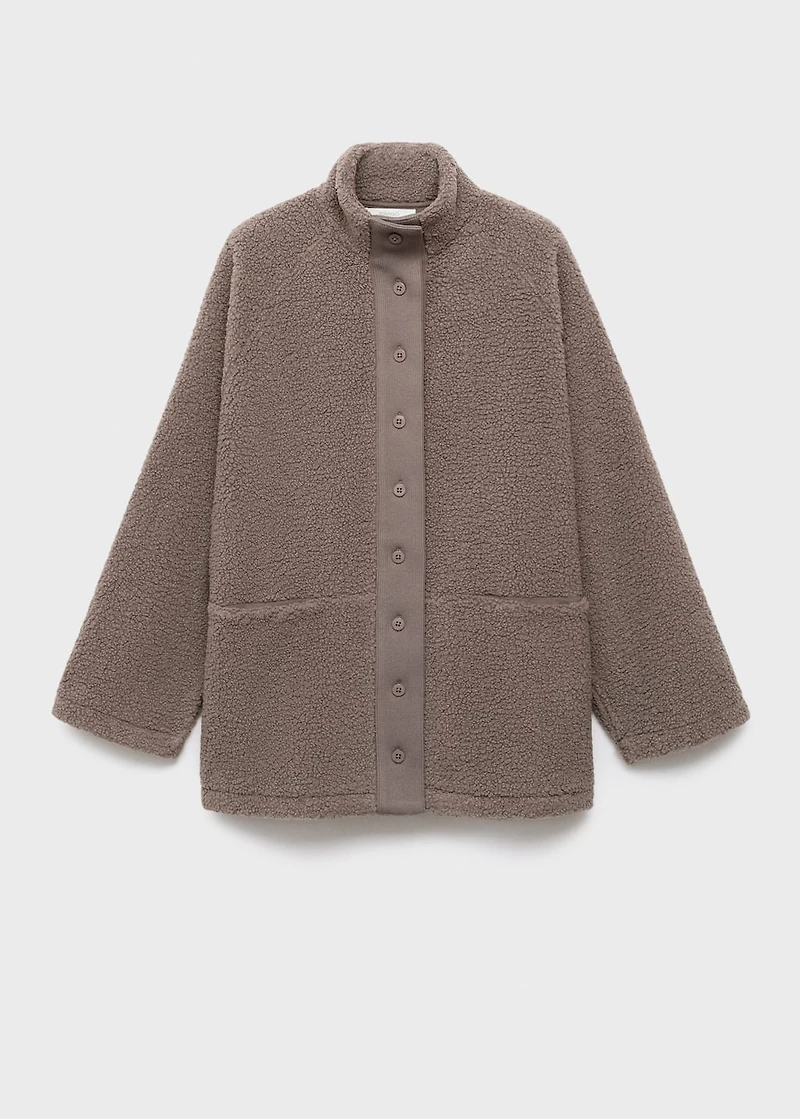 Sherpa buttoned cardigan