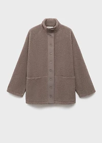 Sherpa buttoned cardigan