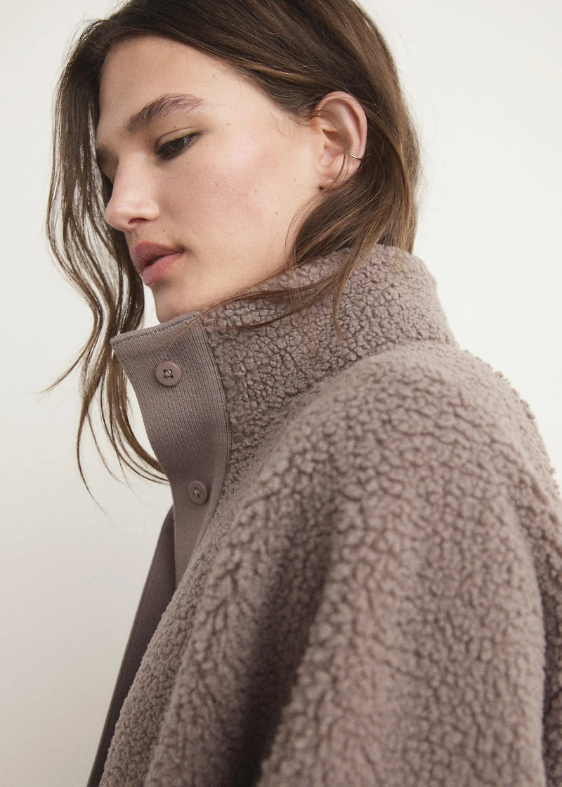 Sherpa buttoned cardigan