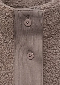 Sherpa buttoned cardigan
