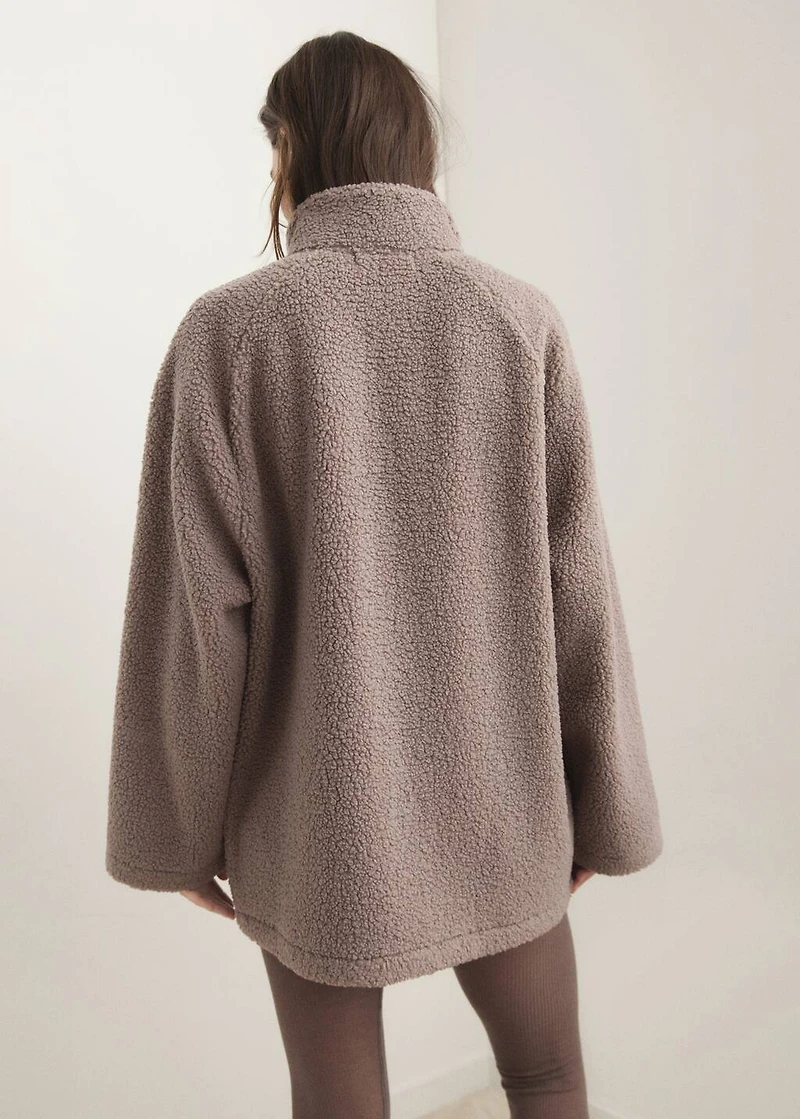 Sherpa buttoned cardigan