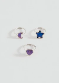 Pack of 3 combined rings