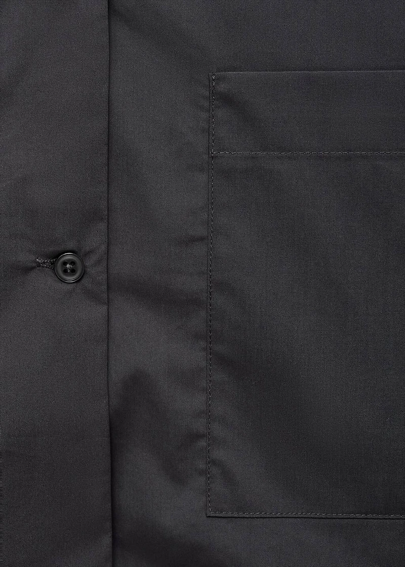 Poplin pajama shirt