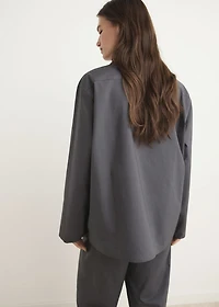 Poplin pajama shirt