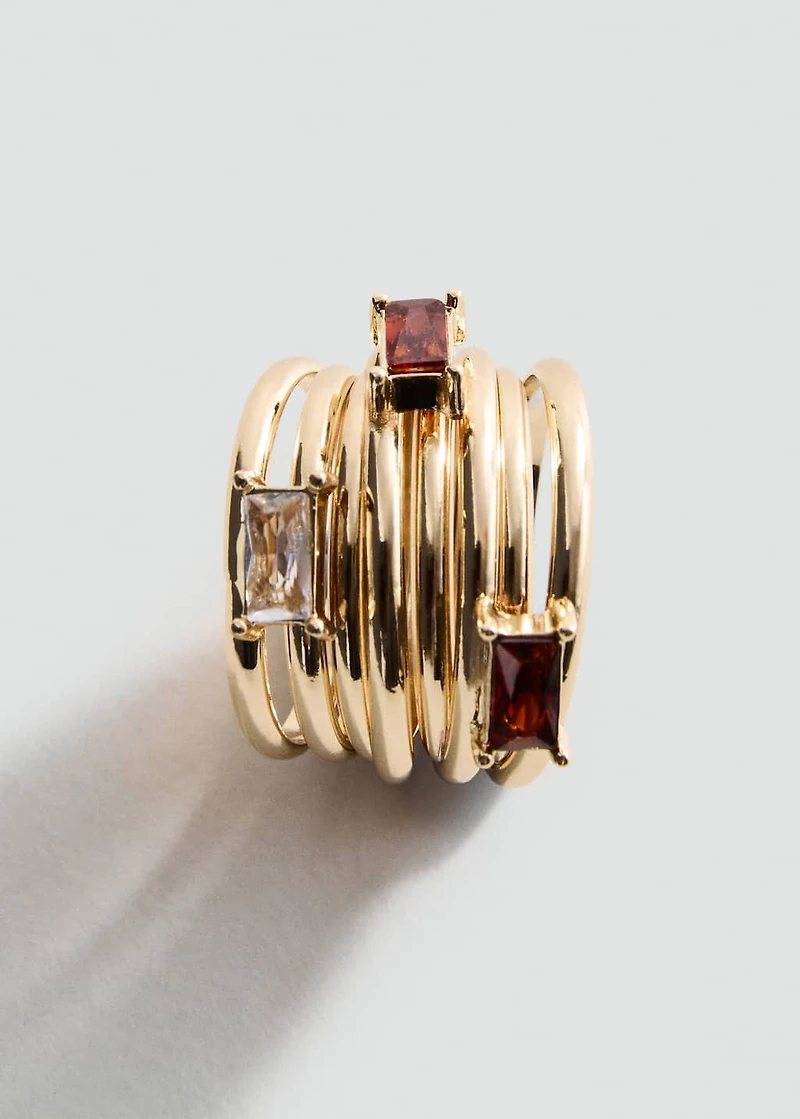 Mixed crystal ring