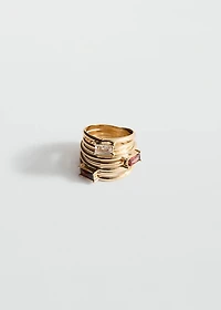 Mixed crystal ring