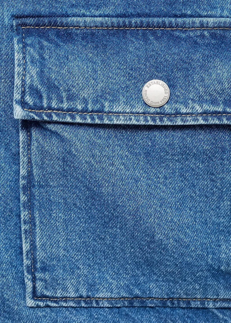 Corduroy collar denim jacket