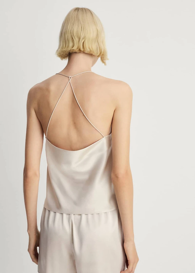 Silk pajama top