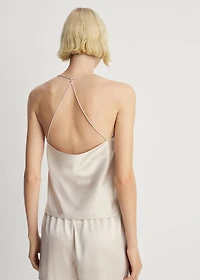 Silk pajama top