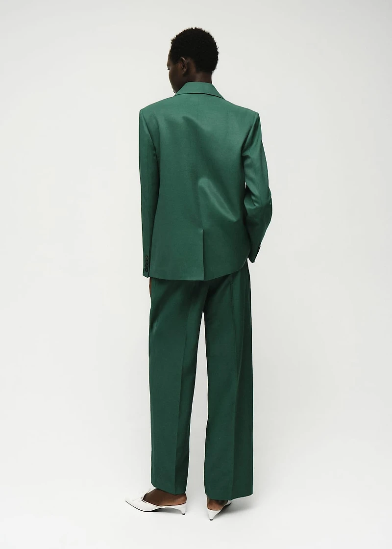 Linen-blend suit blazer