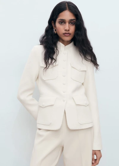 Bouclé jacket with pockets