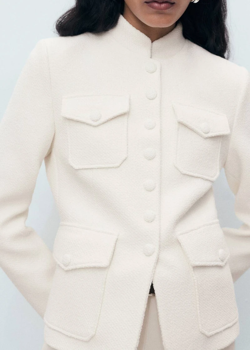 Bouclé jacket with pockets