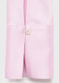 Satin blouse with draped back