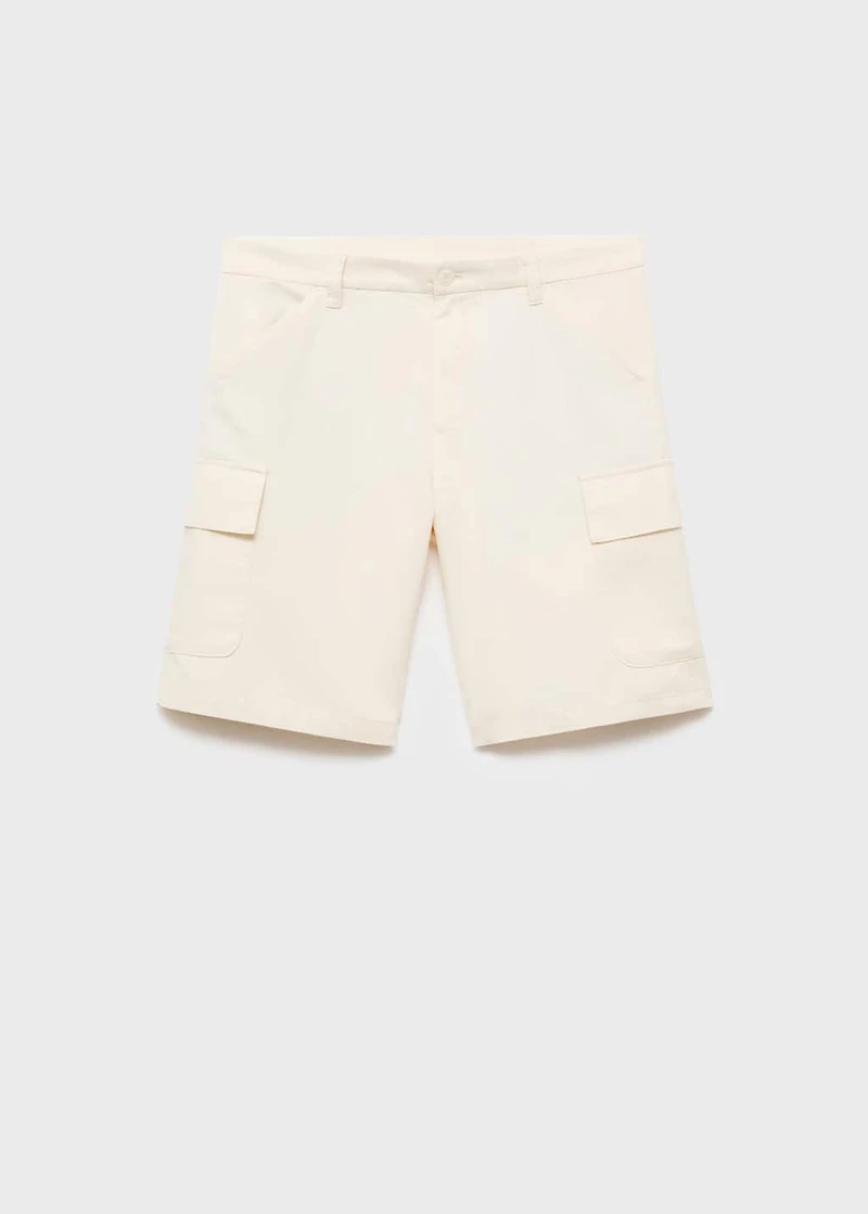 Cotton lyocell cargo bermuda shorts