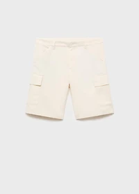 Cotton lyocell cargo bermuda shorts
