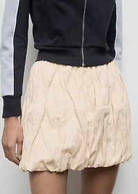 Wrinkled-effect balloon skirt