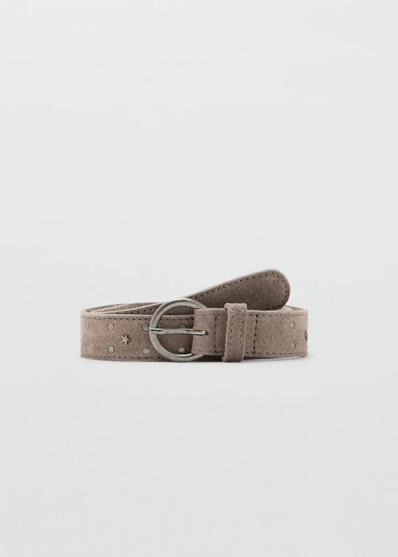 Studded leather belt