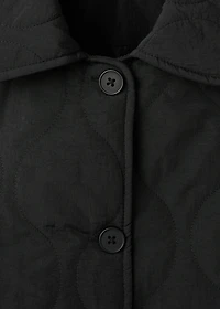Quilted parka with buttons