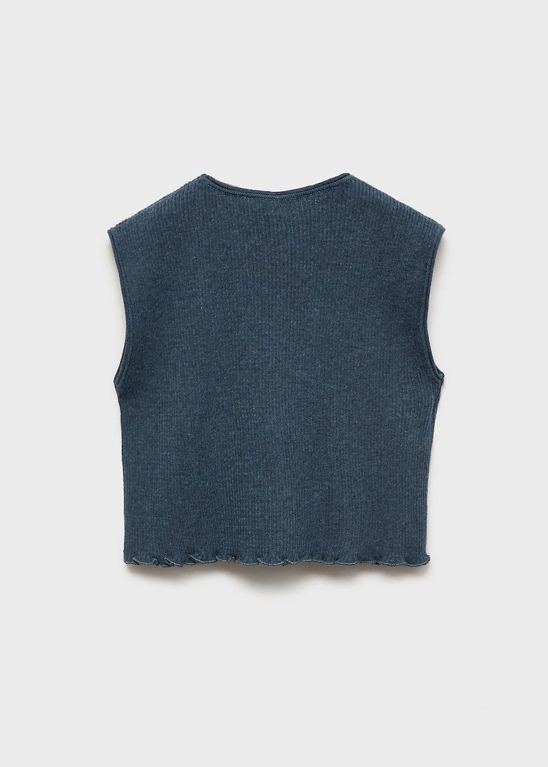 Ribbed knitwear vest